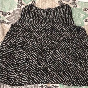 Zebra Print Sleeveless Blouse